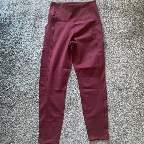 Girlfriend Collective Compressive High Rise Leggings in Mulberry - Size S - Picture 5 of 17